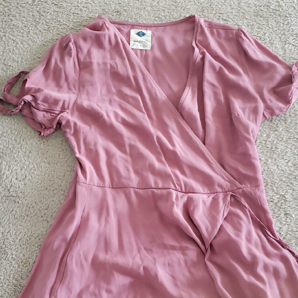 Pink Wrap Dress